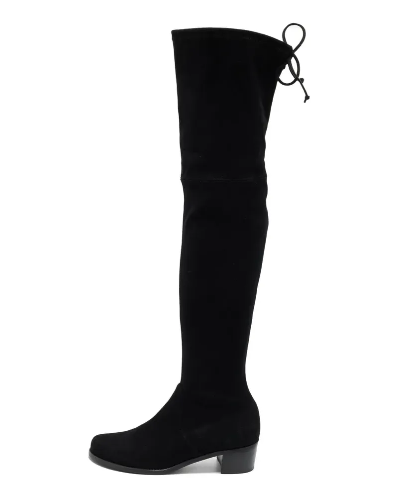 Stuart Weitzman Midland Overknee-Stiefel aus Wildleder - Schwarz Schwarz