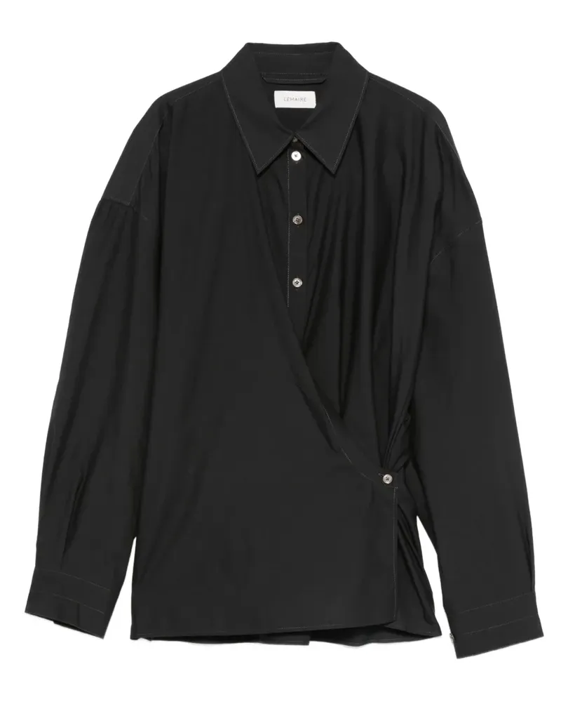Christophe Lemaire silk-blend shirt - Schwarz Schwarz