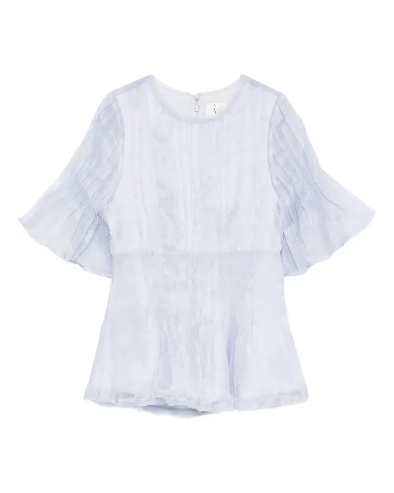 Aje. Angeli flounce short-sleeve top - Blau Blau