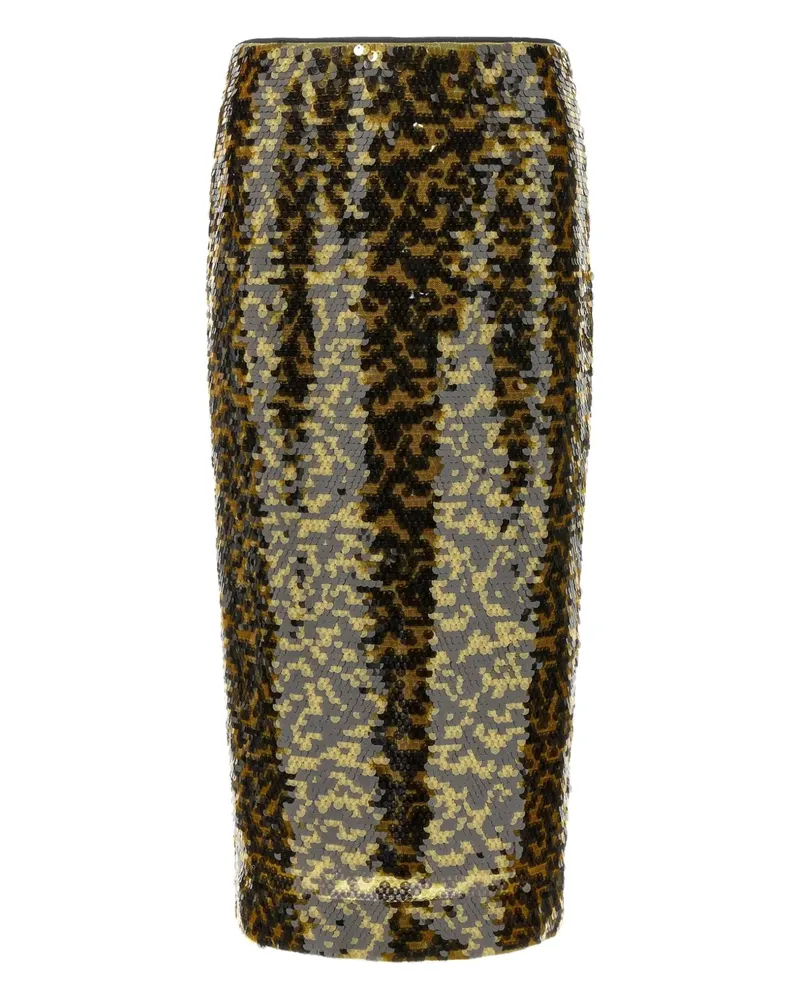 STAUD Ciara sequined midi skirt - Braun Braun