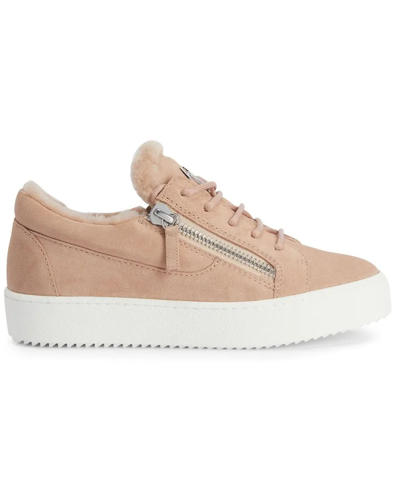 Giuseppe Zanotti Gail Sneakers mit Shearling-Detail - Rosa Rosa