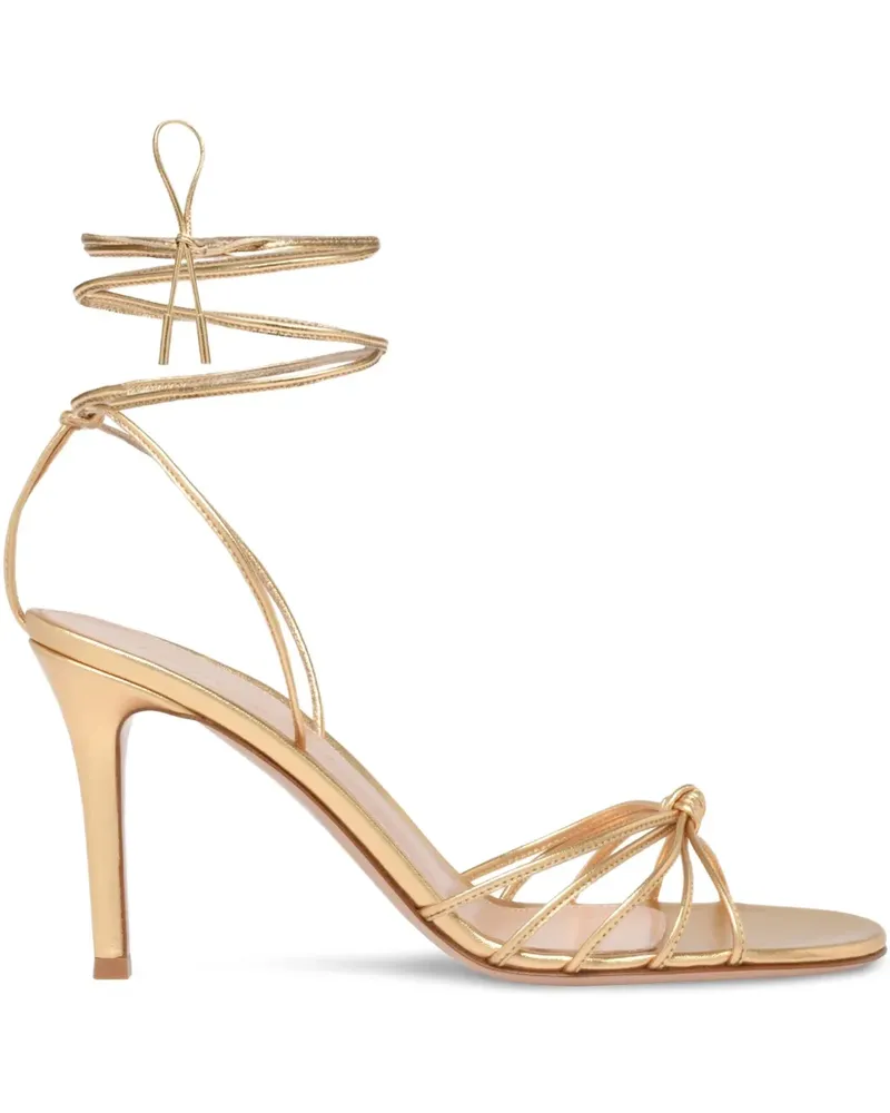 Gianvito Rossi Sandalen mit Knotendetail - Gold Gold
