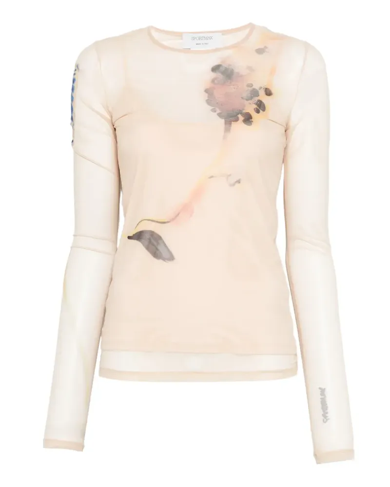 SPORTMAX floral top - Nude Nude