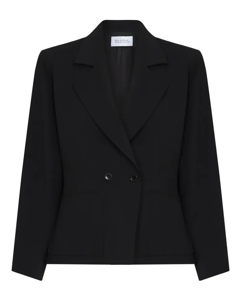 Gloria Coelho Doppelreihiger Blazer - Schwarz Schwarz