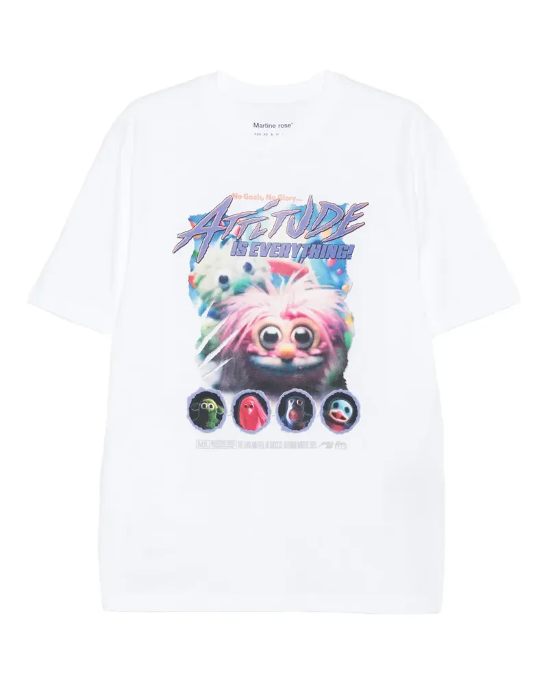 Martine Rose graphic-print cotton t-shirt - Weiß Weiß