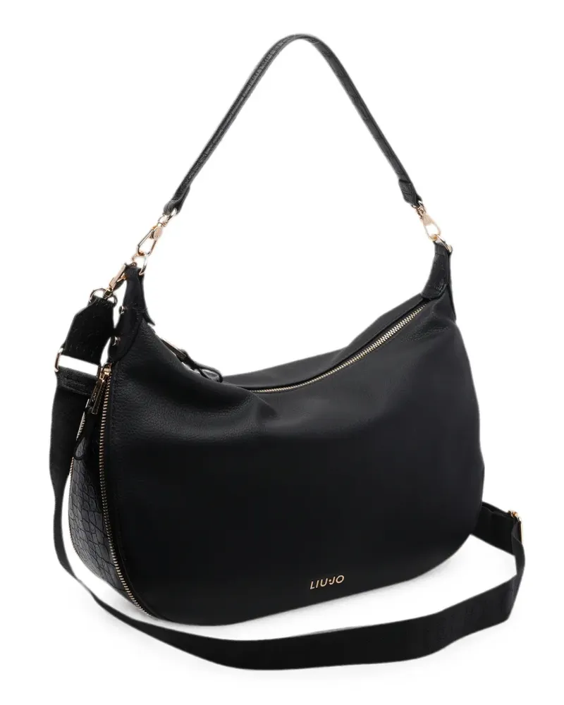 Liu Jo croc-effect tote bag - Schwarz Schwarz
