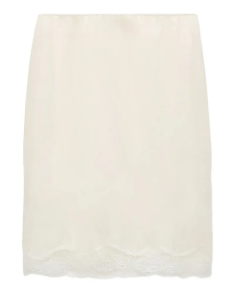 Dorothee Schumacher Habotai silk lace-trim skirt - Nude Nude