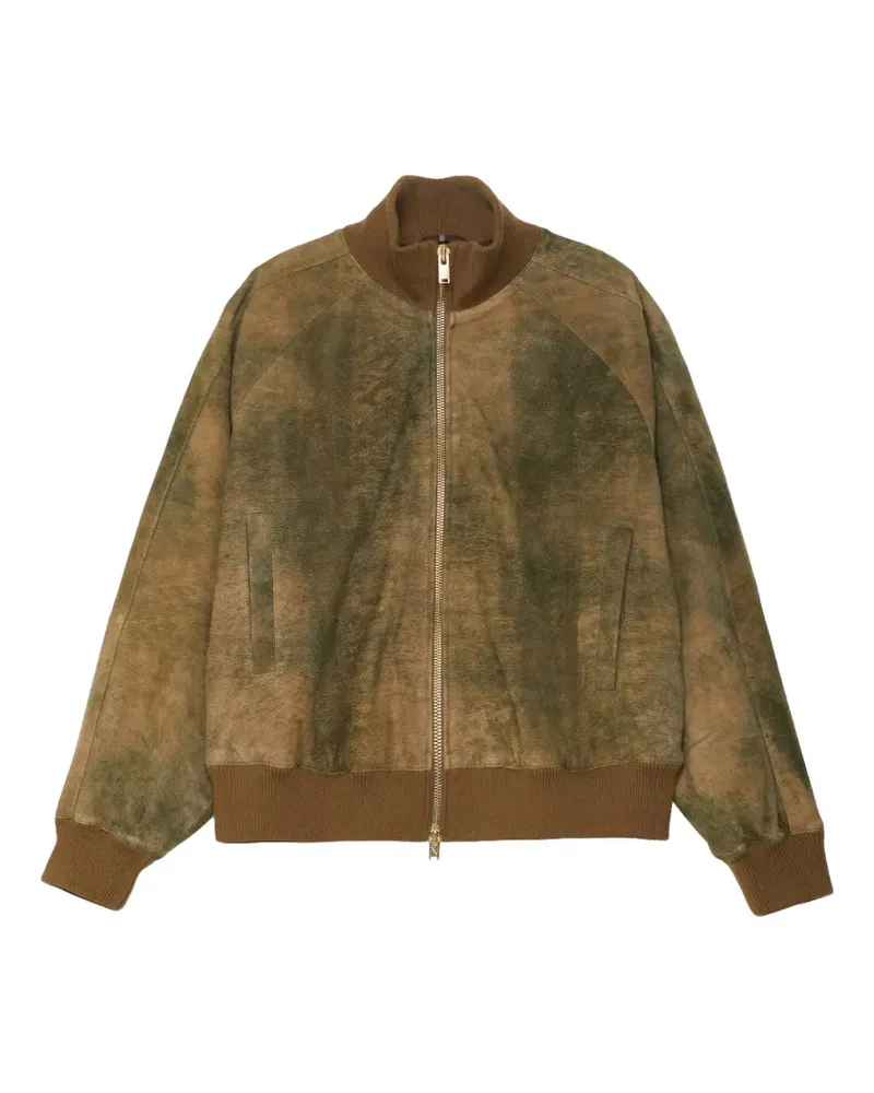 Baracuta zip-up suede jacket - Grün Grün