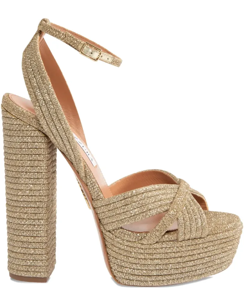 Aquazzura Sundance Plateau-Sandalen 140mm - Nude Nude