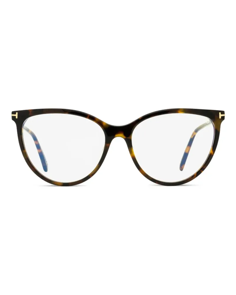 Tom Ford tortoiseshell-effect magnetic-clip glasses - Braun Braun