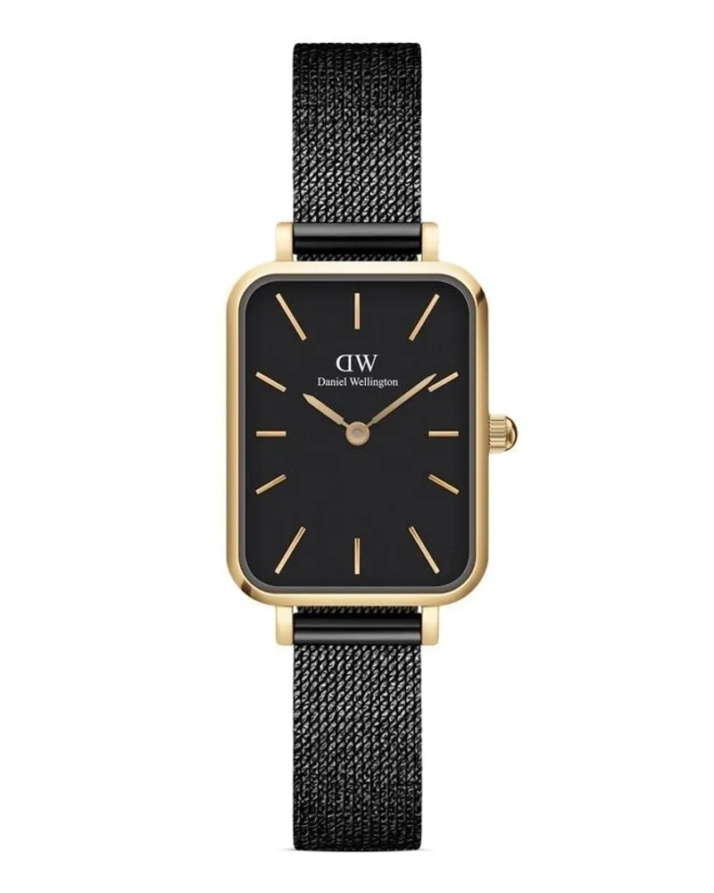 Daniel Wellington Quadro Pressed Ashfield 20x26mm - Schwarz Schwarz