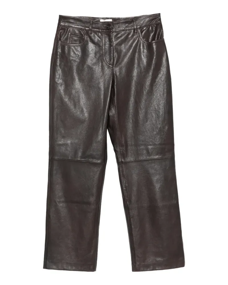 Max Mara Hose aus Leder - Braun Braun