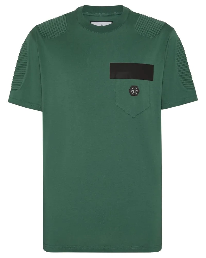 Philipp Plein T-Shirt mit Logo-Applikation - Grün Grün
