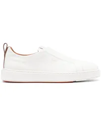 Santoni Klassische Slip-On-Sneakers Weiß