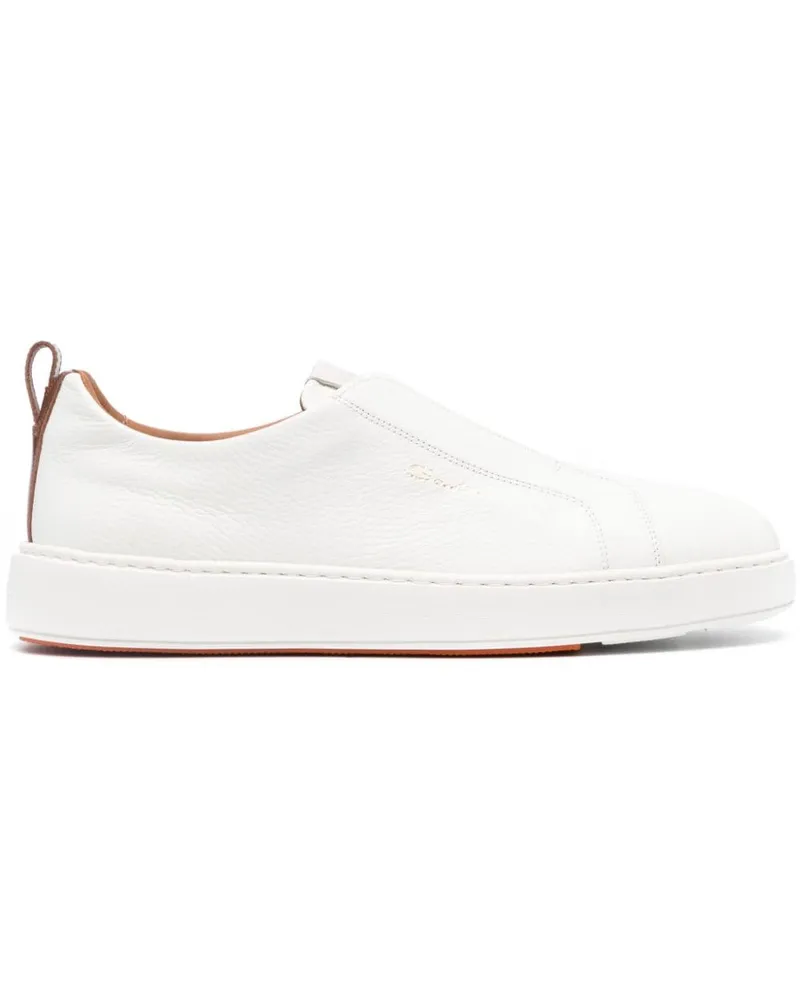 Santoni Klassische Slip-On-Sneakers - Weiß Weiß