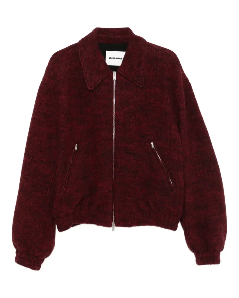 Jil Sander Gestrickte Bomberjacke - Rot Rot
