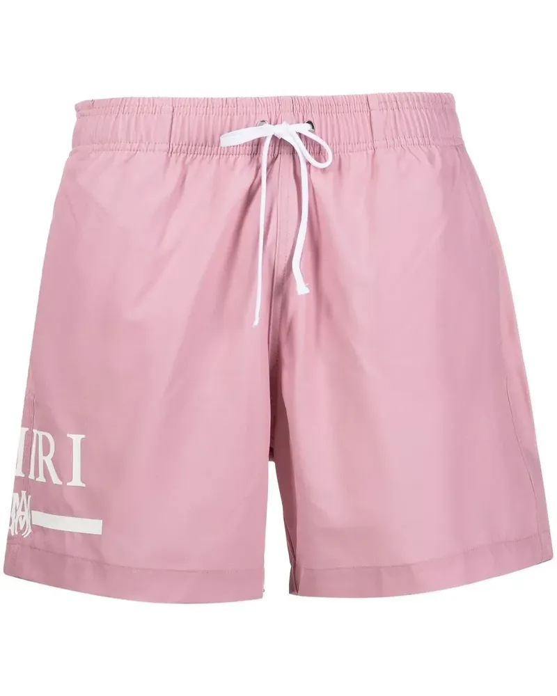 Amiri Badeshorts mit Logo-Print - Rosa Rosa