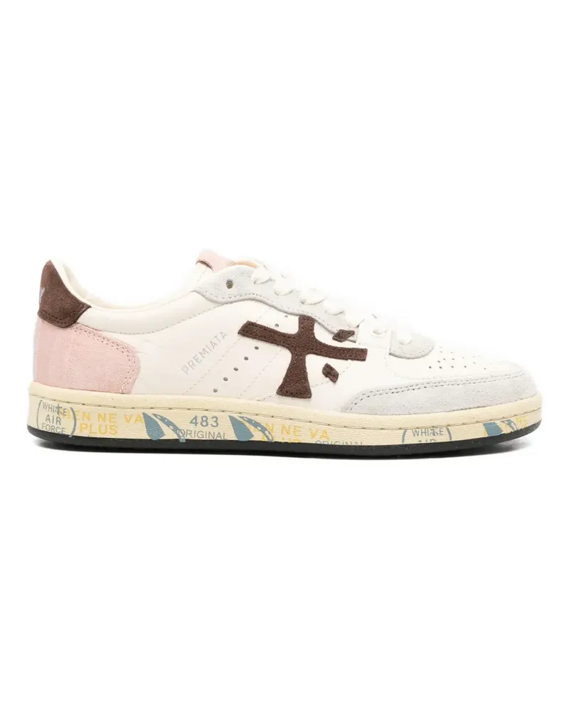 Premiata appliqué-detail sneakers - Nude Nude