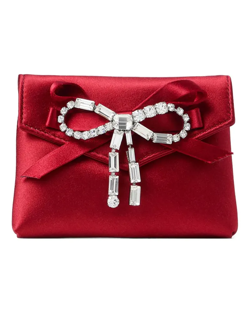 Jimmy Choo Mini-Tasche mit Kristallschleife - Rot Rot