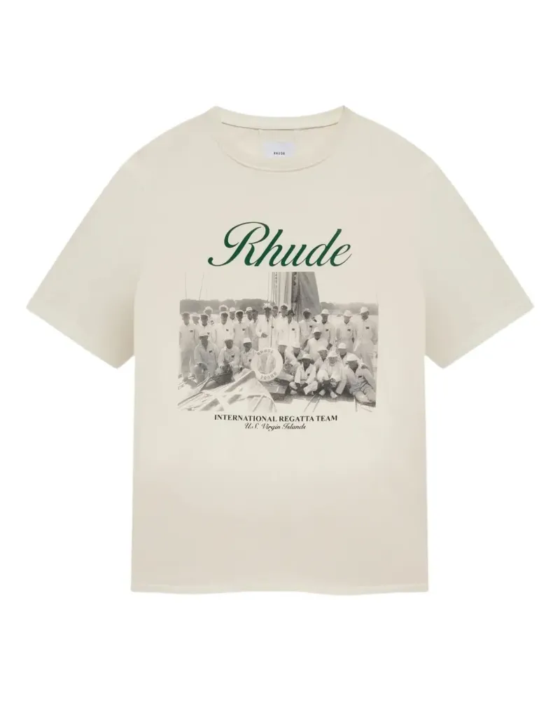 RHUDE T-Shirt mit grafischem Print - Nude Nude