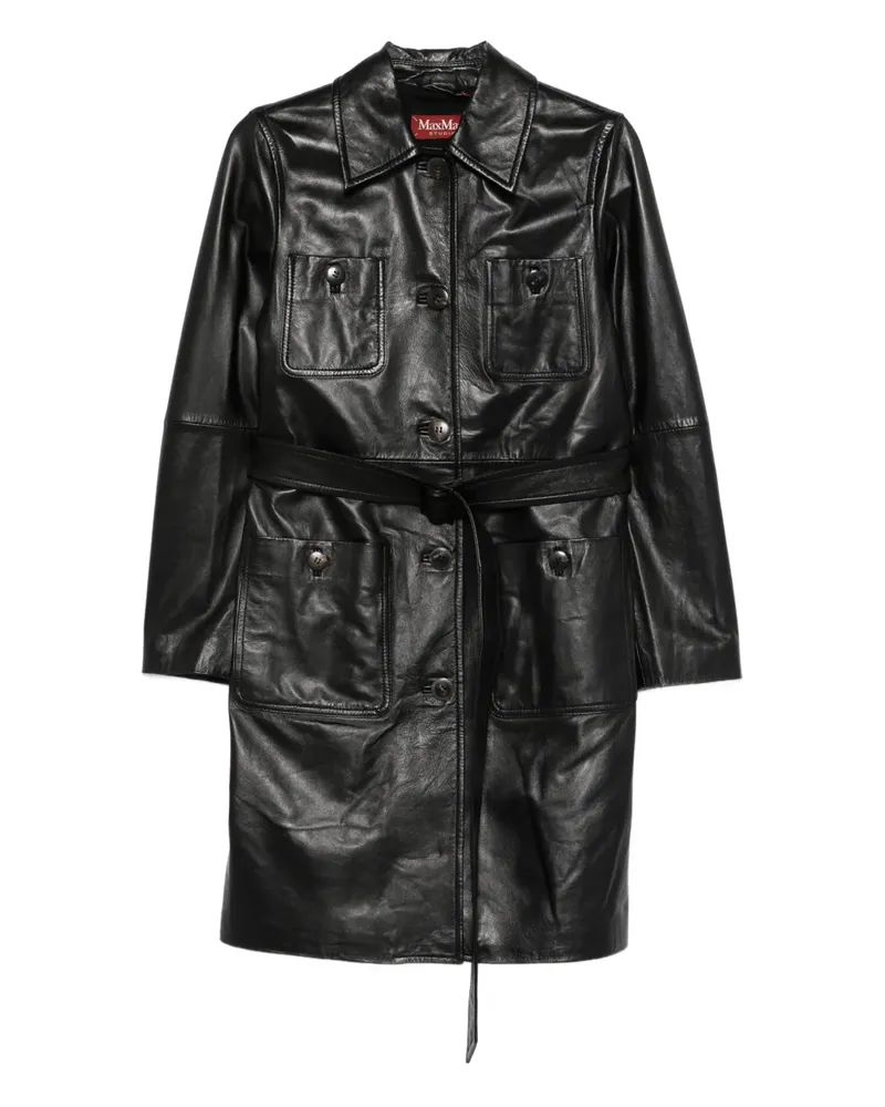 Max Mara belted coat - Schwarz Schwarz