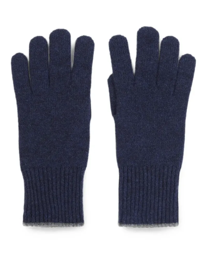 Brunello Cucinelli cashmere knit gloves - Blau Blau