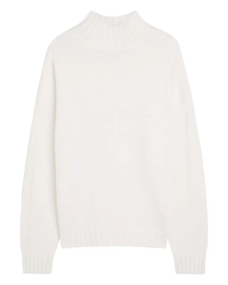 ALLUDE Gerippter Pullover - Weiß Weiß