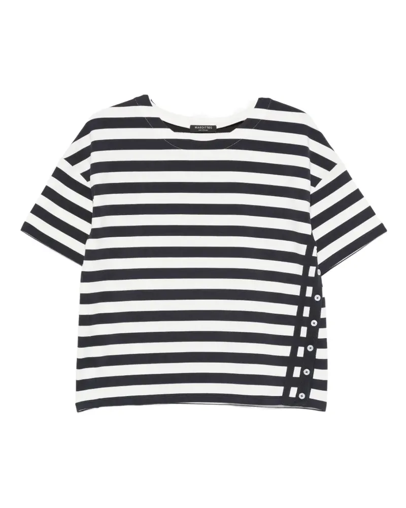 Margittes striped-pattern T-shirt - Blau Blau
