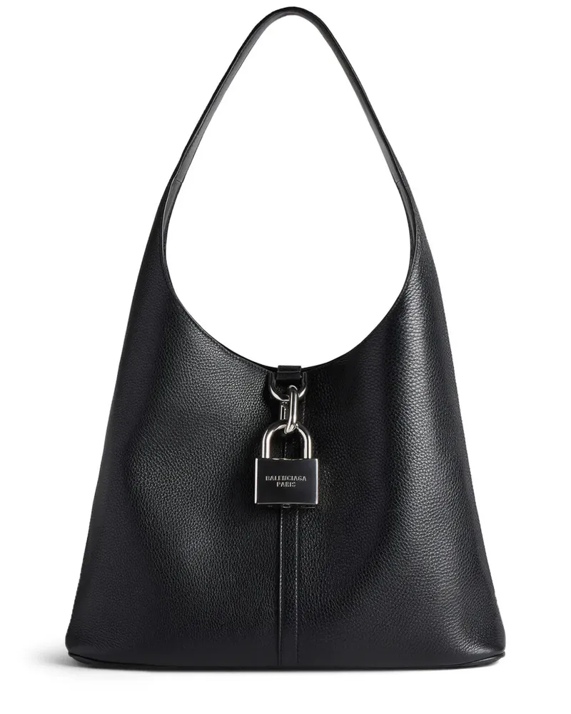 Balenciaga Mittelgroße Locker Schultertasche - Schwarz Schwarz