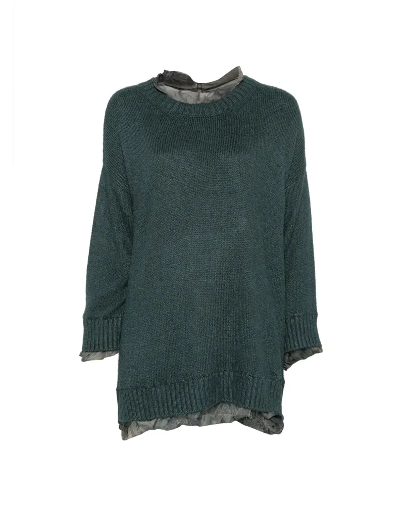 Masnada Pullover im Layering-Look - Grün Grün