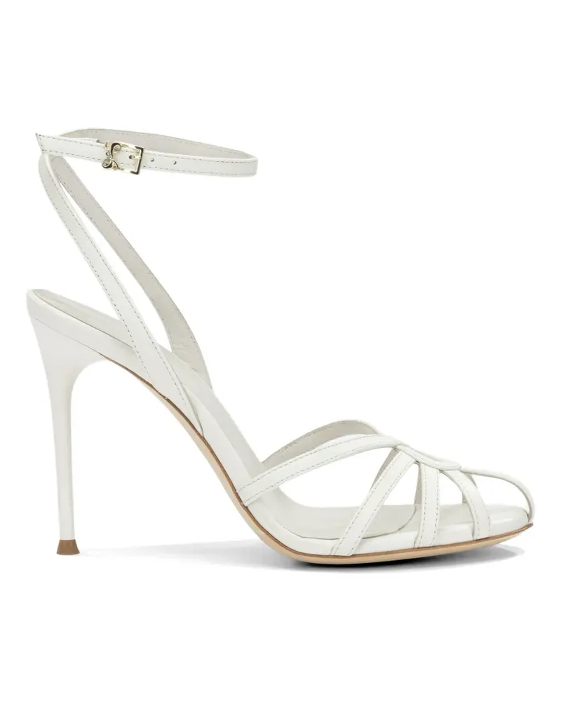 Sergio Levantesi strappy leather heeled sandals - Weiß Weiß