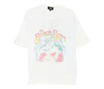 graphic-print T-shirt - Blau