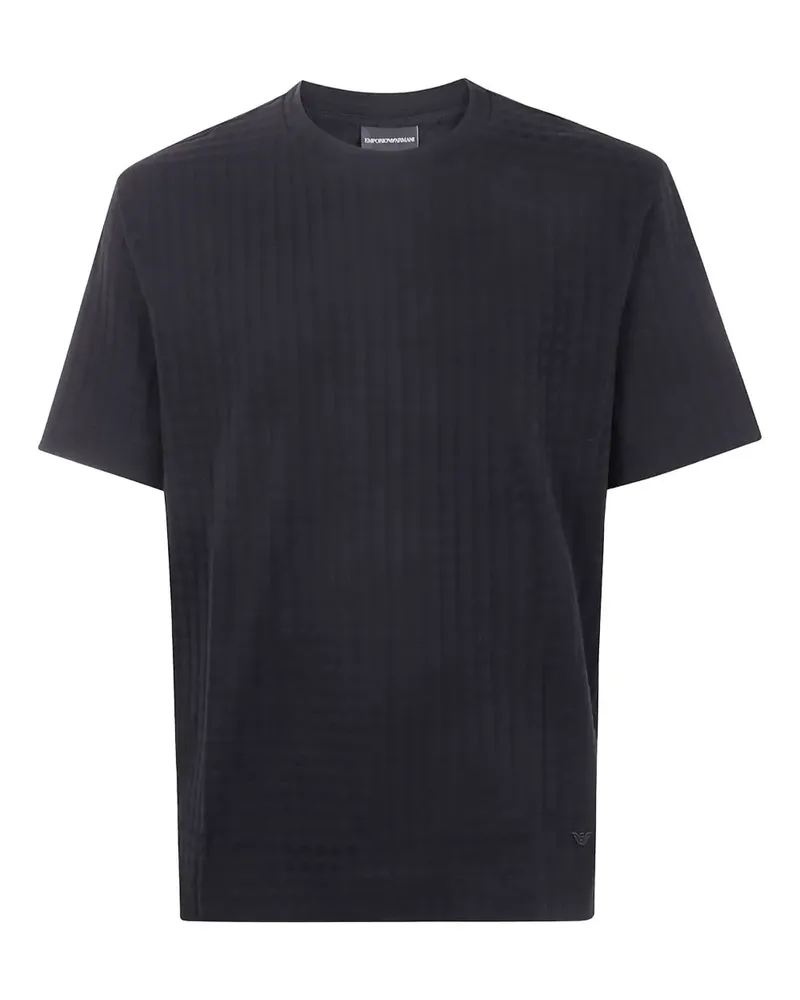 Emporio Armani Texturiertes T-Shirt - Schwarz Schwarz
