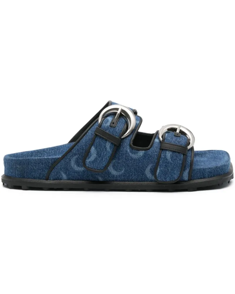 Marine Serre Sandalen mit Moonogram-Muster Blau