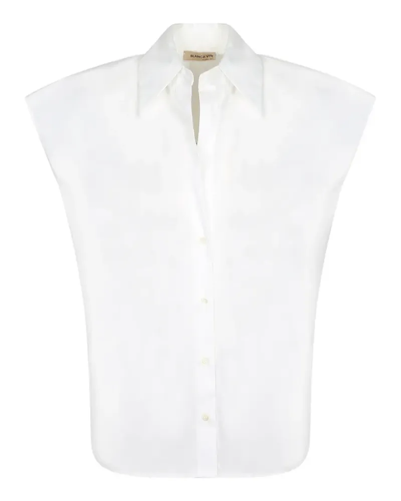 Blanca sleeveless button-down shirt - Weiß Weiß