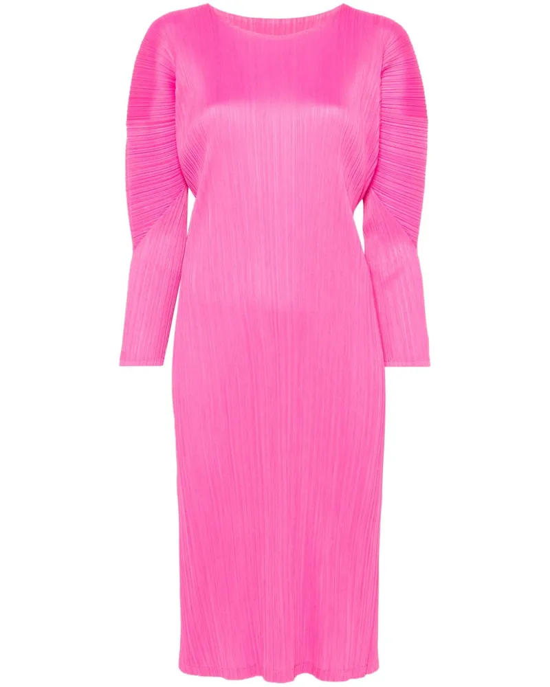 Issey Miyake Plissiertes Midikleid - Rosa Rosa