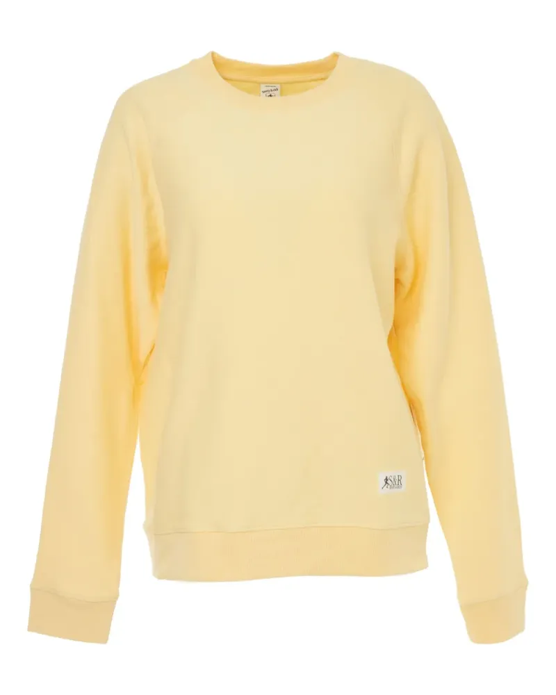 SPORTY & RICH Pullover mit Logo - Gelb Gelb
