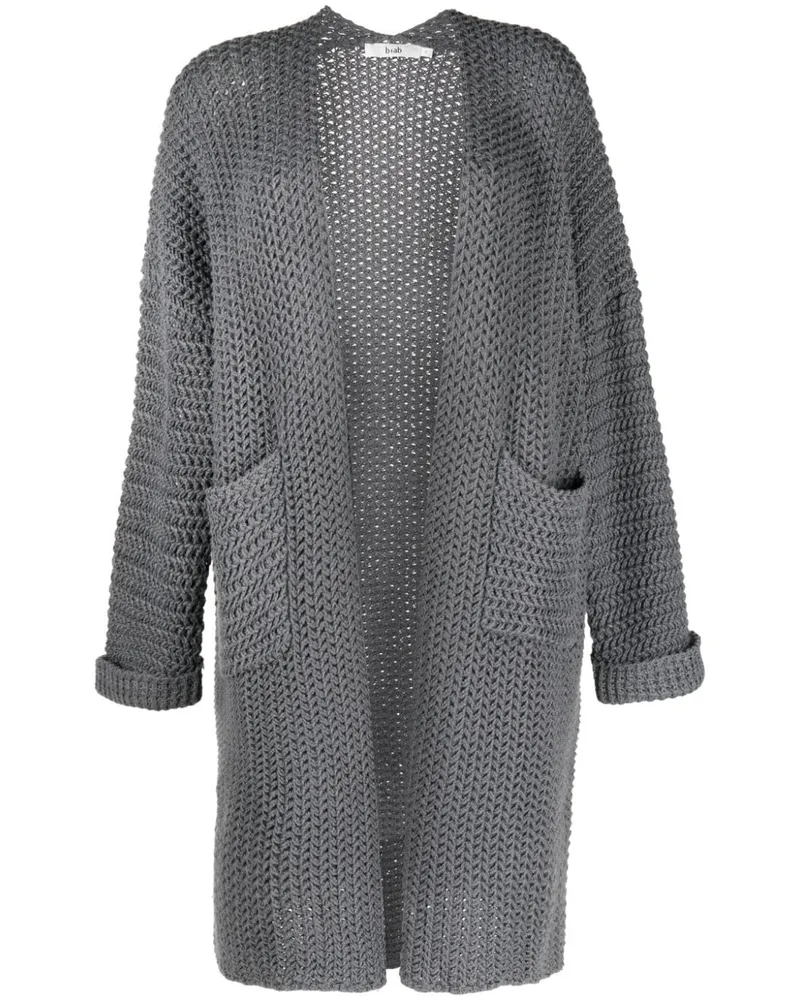b+ab Strickmantel mit Schalkragen - Grau Grau