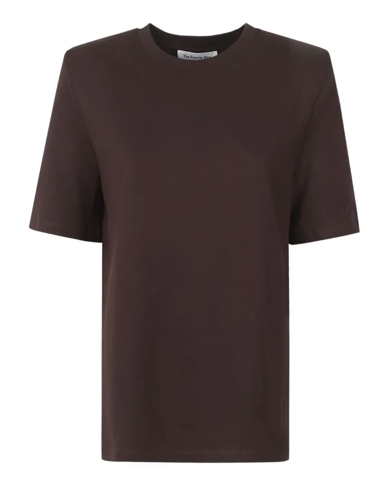 FRANKIE Shop padded shoulder carrington T-shirt - Braun Braun