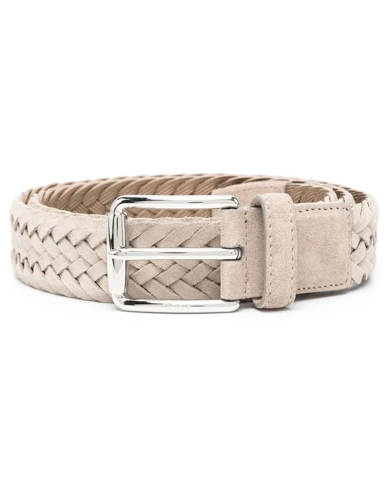TOD'S Geflochtener Gürtel mit Logo-Gravur - Grau Grau