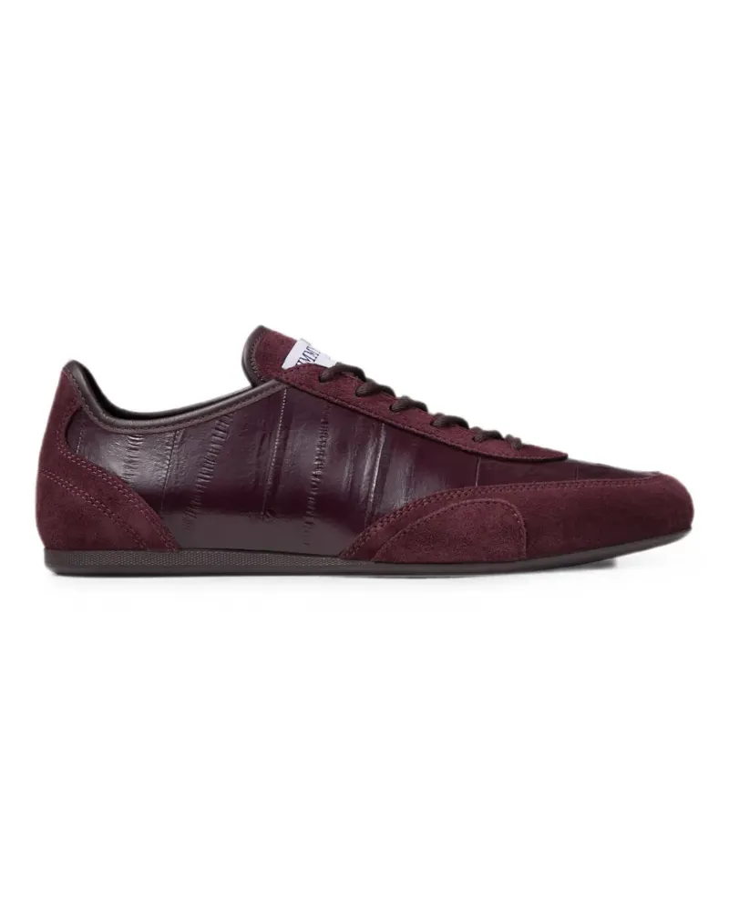 Jimmy Choo Sunny F Deep Merlot Sneakers mit Aal-Print - Rot Rot