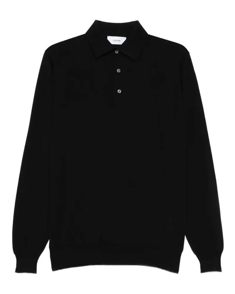 LARDINI Langärmeliges Poloshirt - Schwarz Schwarz