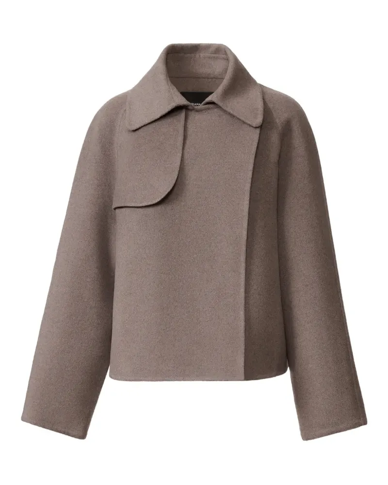 Fabiana Filippi Cropped-Mantel mit Sturmklappe - Braun Braun