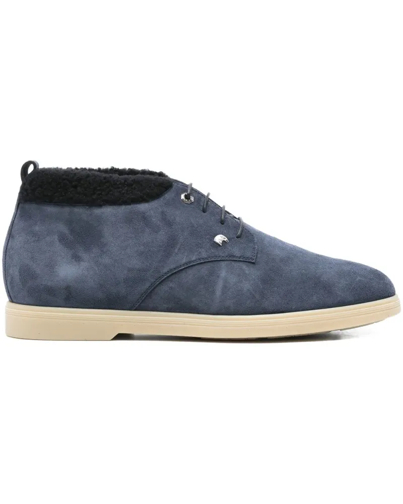 Stefano Ricci Desert-Boots mit Pelzfutter - Blau Blau