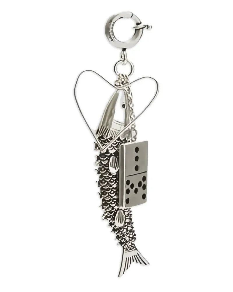 Isabel Marant Fish Domino Schlüsselanhänger - Silber Silber