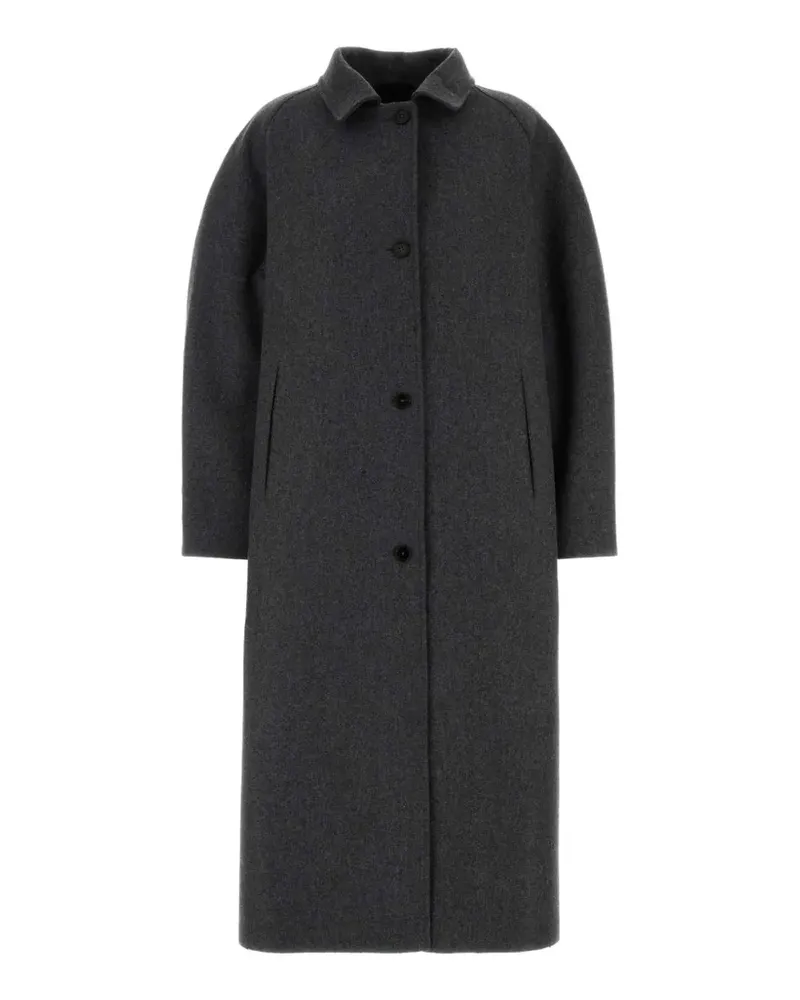 Jil Sander Mantel aus Wolle - Grau Grau
