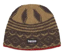 Beanie mit Logo-Patch - Braun