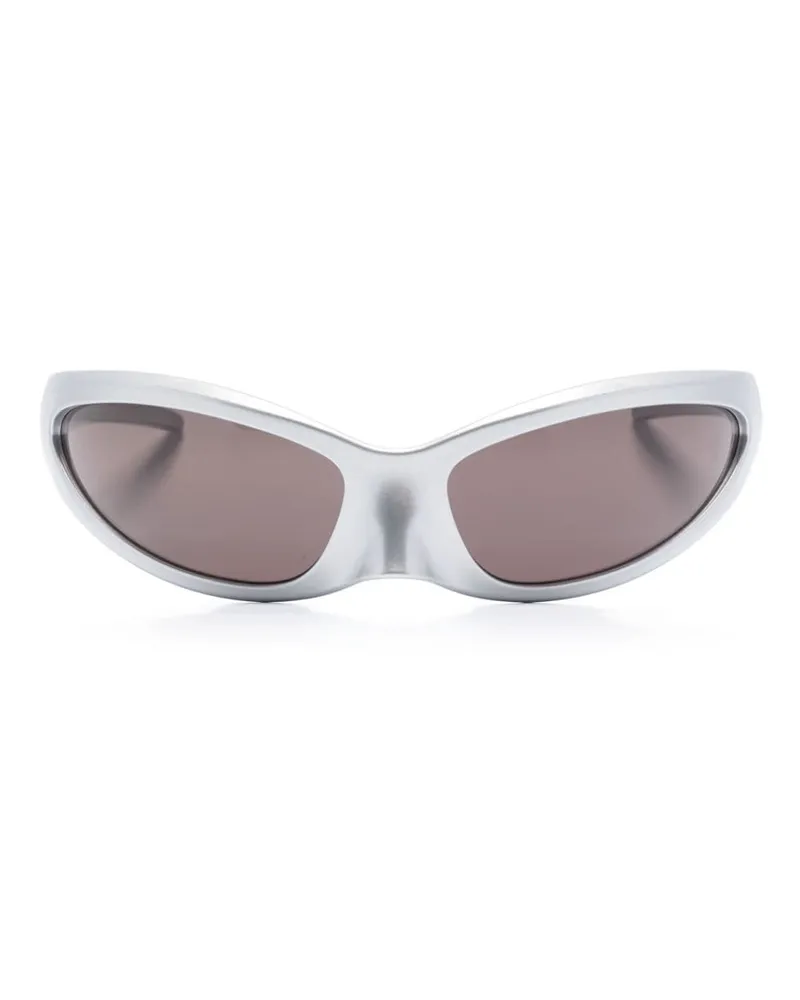 Balenciaga Skin Cat Sonnenbrille Silber