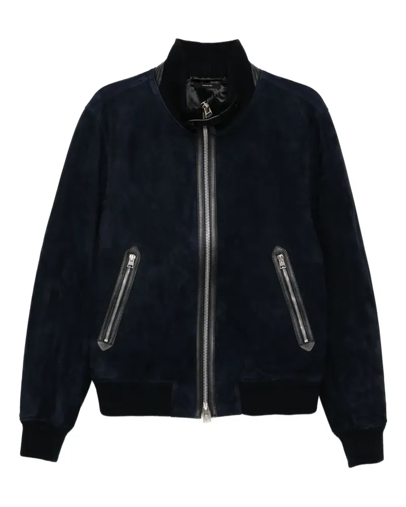 Tom Ford Jacke aus Lammwildleder - Blau Blau