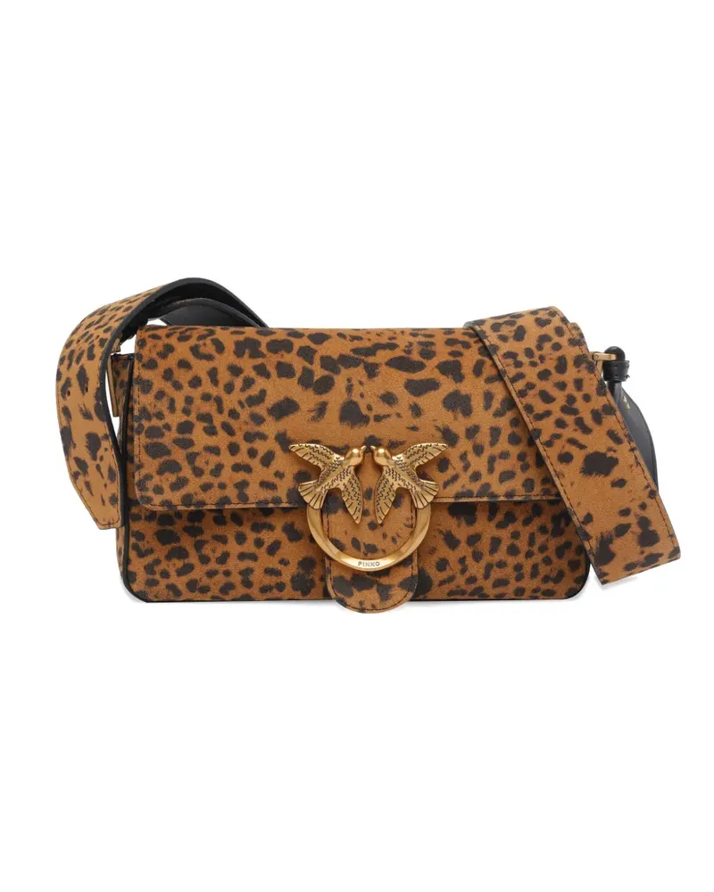 Pinko Gepunkteter Tote Bag mit verstellbaren Trägern - Braun Braun